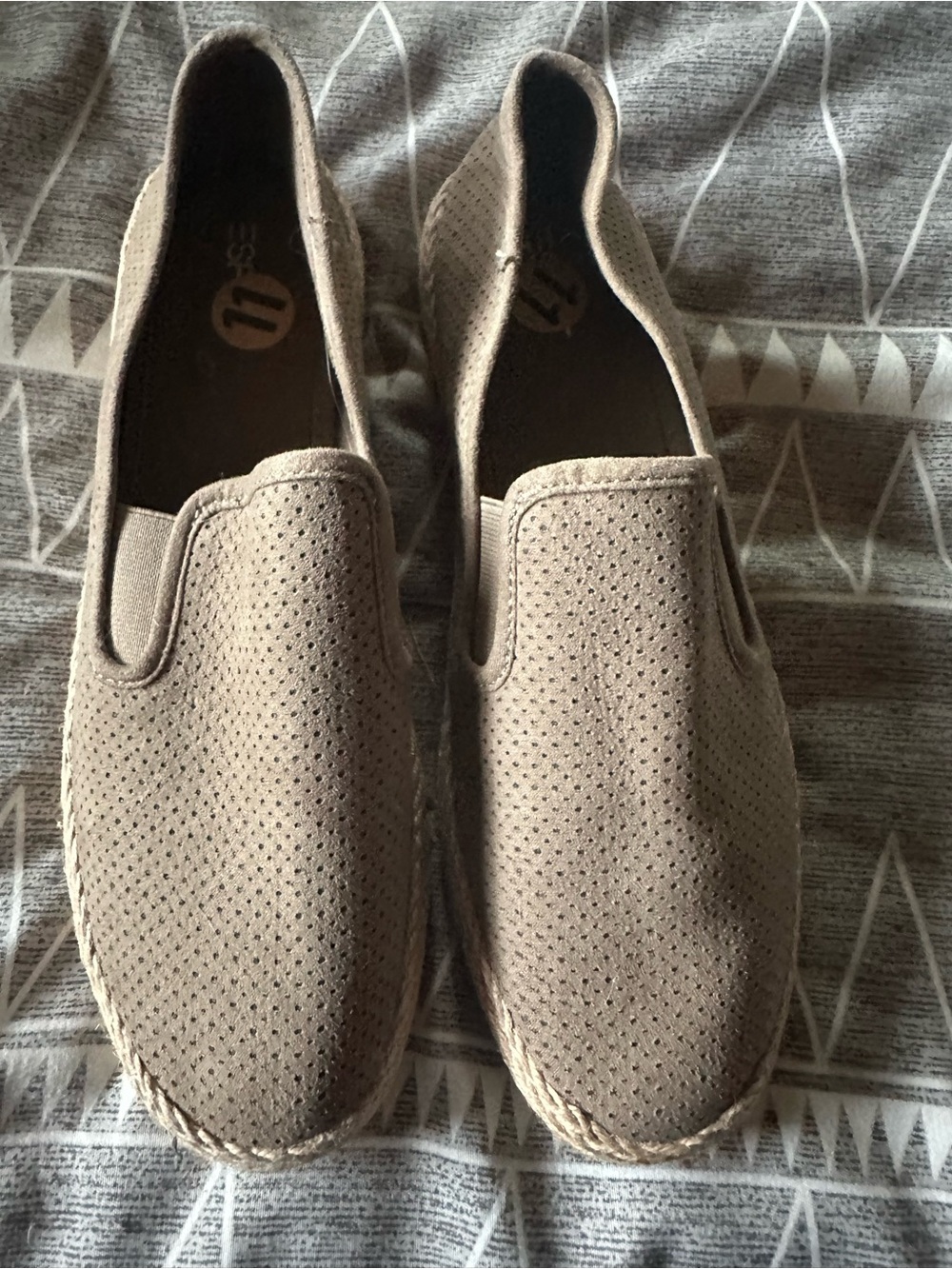 Esprit Taupe Slip-On Perforated Espadrilles